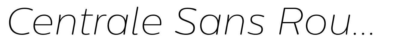 Centrale Sans Rounded Thin Italic